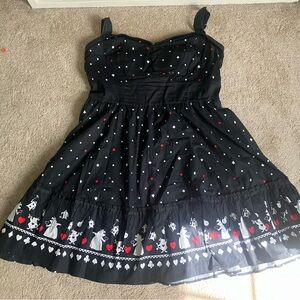 Disney Alice In Wonderland Black Vintage Style Dress
